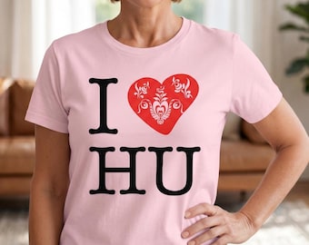 I Heart HU Shirt, Hungary Lover Gift, Hungarian Pride T-Shirt, I Love Hungary Tee, Magyar Heritage Shirt, Hungarian Flag Graphic Tee Unisex
