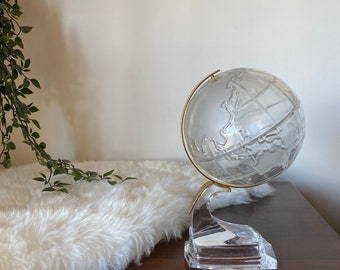 Vintage Cristal world globe West Germany