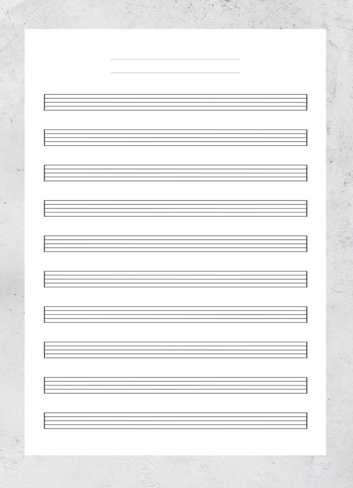 A4 Blank Sheet Music US Letter Printable Sheet Music Manuscript