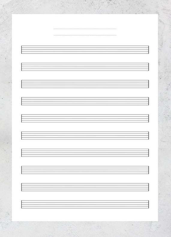 A4 Blank Sheet Music US Letter Printable Sheet Music Manuscript Paper Piano Staff  Paper. Blank Music Paper 