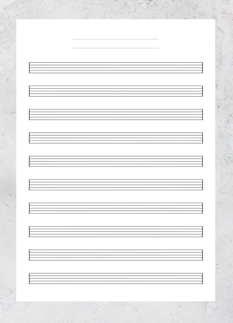 A4 Blank Sheet Music US Letter Printable Sheet Music Manuscript Paper Piano Staff Paper. Blank Music Paper - Etsy