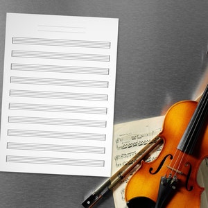 A4 - Blank Sheet Music - US Letter Printable Sheet Music Manuscript ...