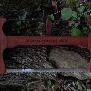 Buck Saw, Bow Saw, Bushcraft Saw, Bucksaw, Handmade Original Bucksaw with Carrying Case