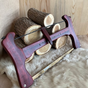 Paduak Wood Buck Saw, Bow Saw, Bushcraft Saw, Bucksaw, Handmade Original Bucksaw with Carrying Case,