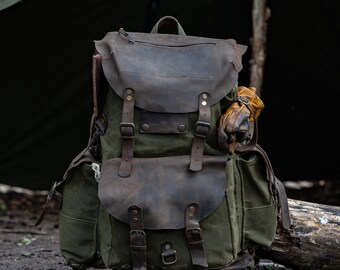 Bushcraft Backpack(45 Lt+ Leather Balm)