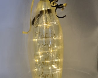 Personalised Light Up Bottle/Any Occasion Gift For Her/Light Up Bottle Gift For Her/LED Light Up Bottle/Personalised Gift For Any Occasion.