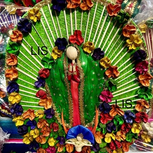 Unsere Liebe Frau von Guadalupe Maishülse. Virgen de Guadalupe de Palma. Wand-Dekor.