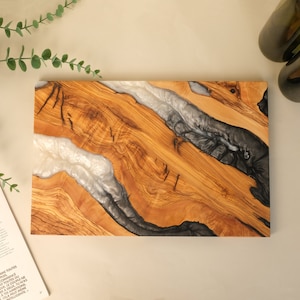 Personalized Charcuterie Board,Resin & Wood Cutting Board,Epoxy River Cutting Board,Resin Olive Wood Charcuterie Board,Resin Cheese Board