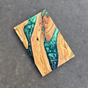Resin Charcuterie Board,Epoxy River Cutting Board,Resin & Olive Wood Charcuterie Board,Shades Green Charcuterie Board,Unique Cutting Board