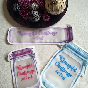 Small change challenge saving savings jar zipper zip pocket envelope method budget