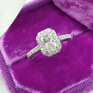 2 ct Moissanite Verlobungsring, Smaragd Cut Moissanite Ring, Ehering Jahrestagsring für Sie, Vintage Wedding Ring