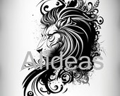 Lion Tattoo Design Idea, Limited Edition (Digital Download)