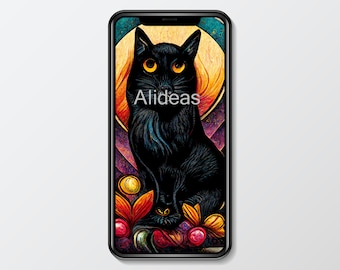 Tarot Cards Iphone Wallpaper.Tarot Cards Android Wallpaper. Phone Wallpaper. Tarot Cards Wallpaper. Black Cat Wallpaper.