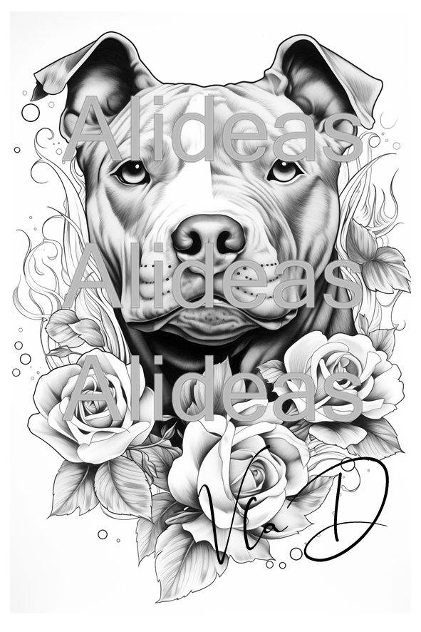 Pitbull Umriss Tattoos Hand Gezeichnet Von Traditionellen Tattoo Hund