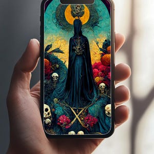 The Death Tarot Card Wallpaper – Mystical Phone Background for iPhone & Android