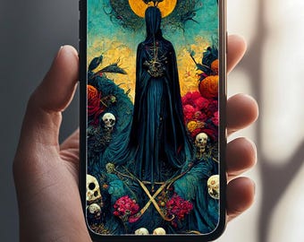 Fondo de pantalla de la carta del Tarot de la Muerte: Fondo de pantalla místico para iPhone y Android