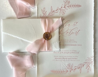 Invitaciones de boda en papel Amatruda Amalfi, invitaciones de boda personalizadas