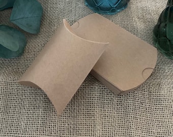 Pillow gift boxes, Kraft, party favour, wedding, sweet treat, chocolate, mint