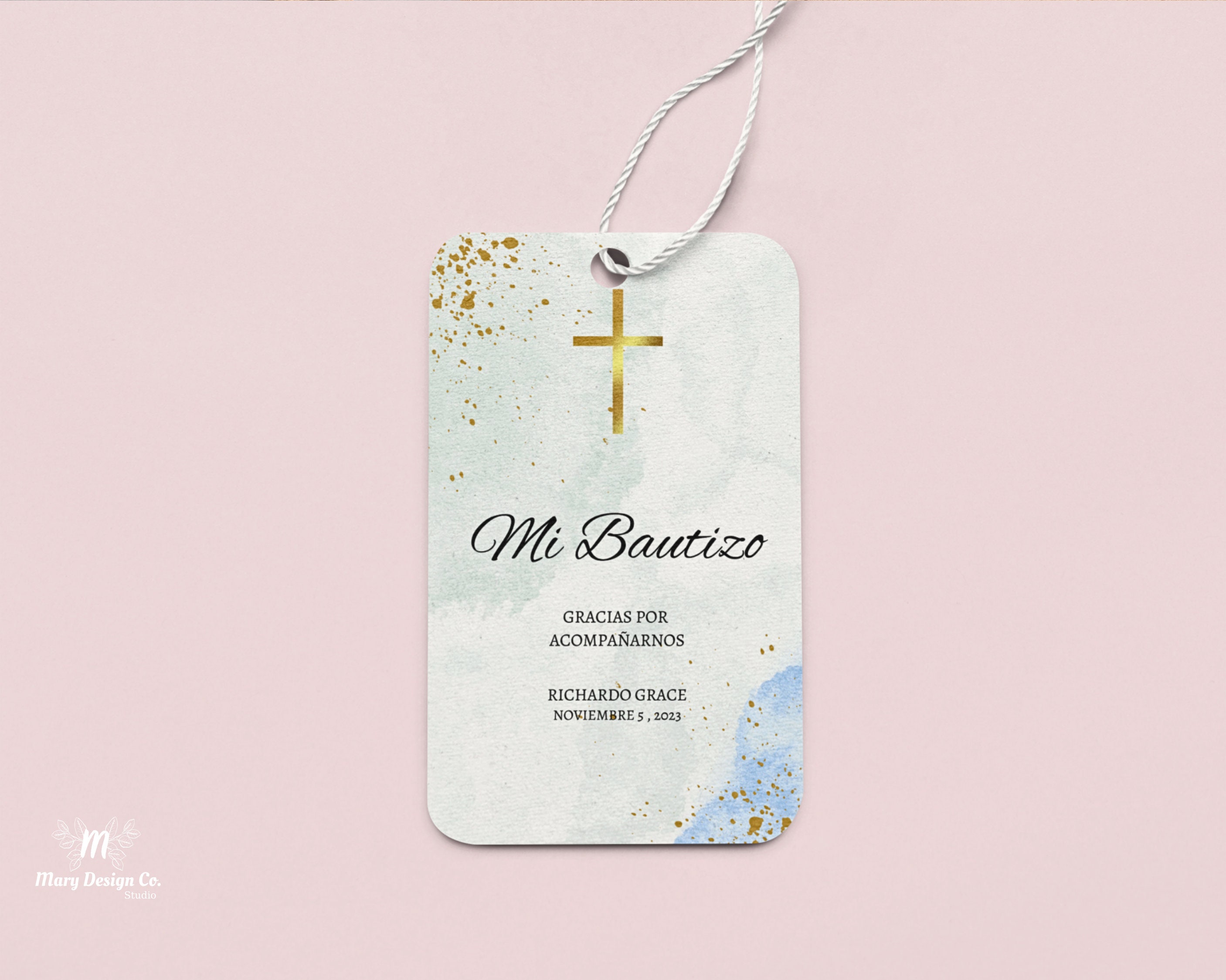 Mi Bautizo Stickers, Spanish Favor Tag Template, Boy Baptism Sticker ...