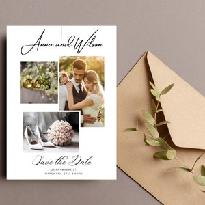 Custom Save The Date, Photo Save The Date, Modern Save The Date, Minimalist Save The Date, Wedding Invitation Template, Save The Date Cards