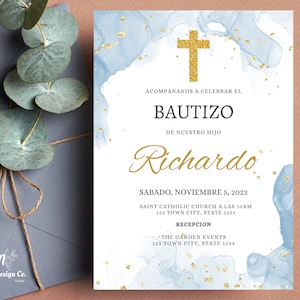 Invitacion de Bautizo, Convites Bautizo Nino, Convites Bautizo Espanhol, Convites Bautizo, Convite Mi Bautizo, Convite de Batismo