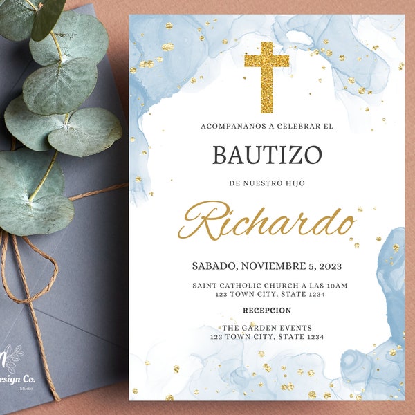 Invitacion de Bautizo, Bautizo Invitations Nino, Bautizo Invitations Spanish, Bautizo Invitations, Mi Bautizo Invitation, Baptism Invitation