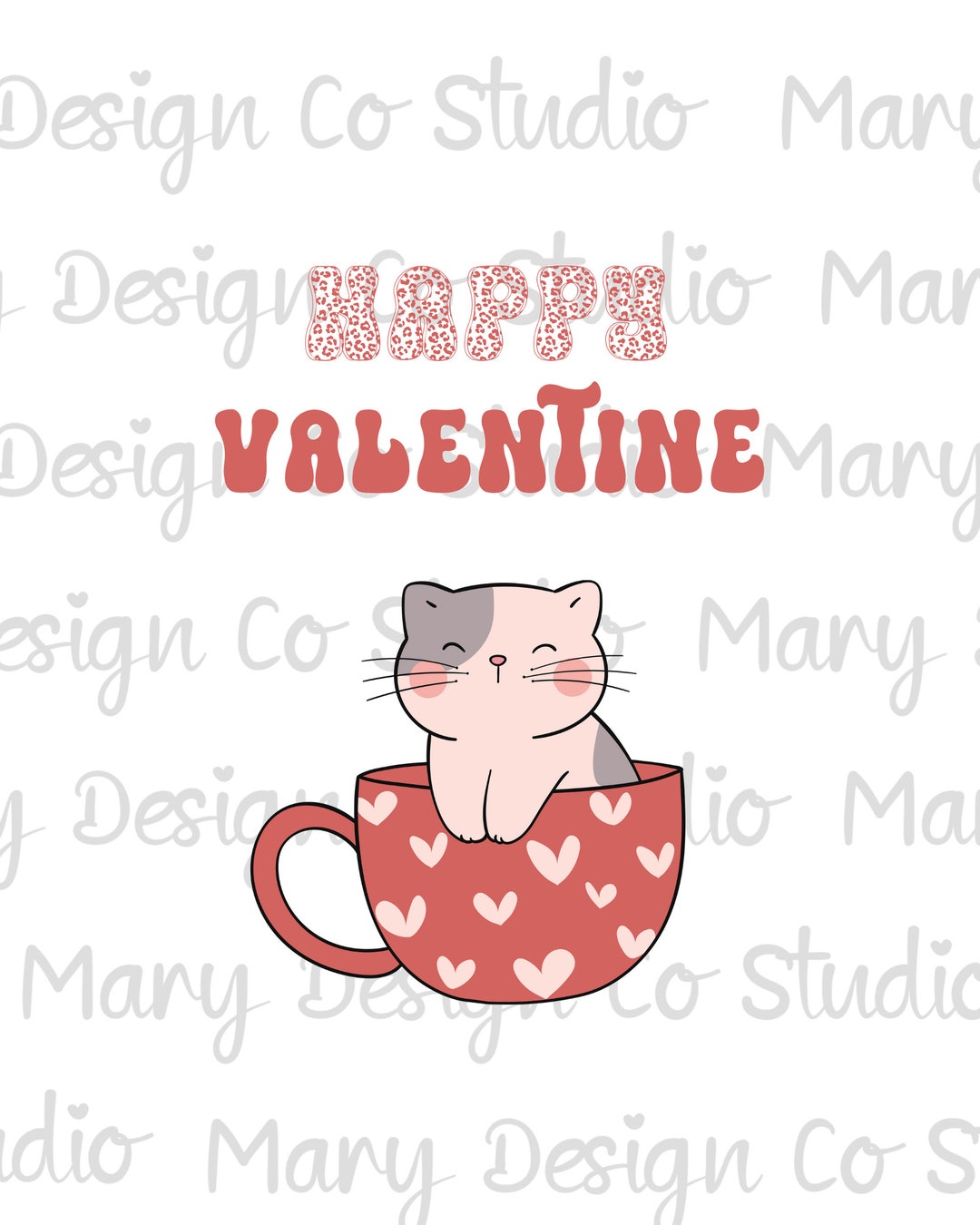 Happy Valentine PNG, Cute Cat Png, Cat Sublimation Digital Png ...
