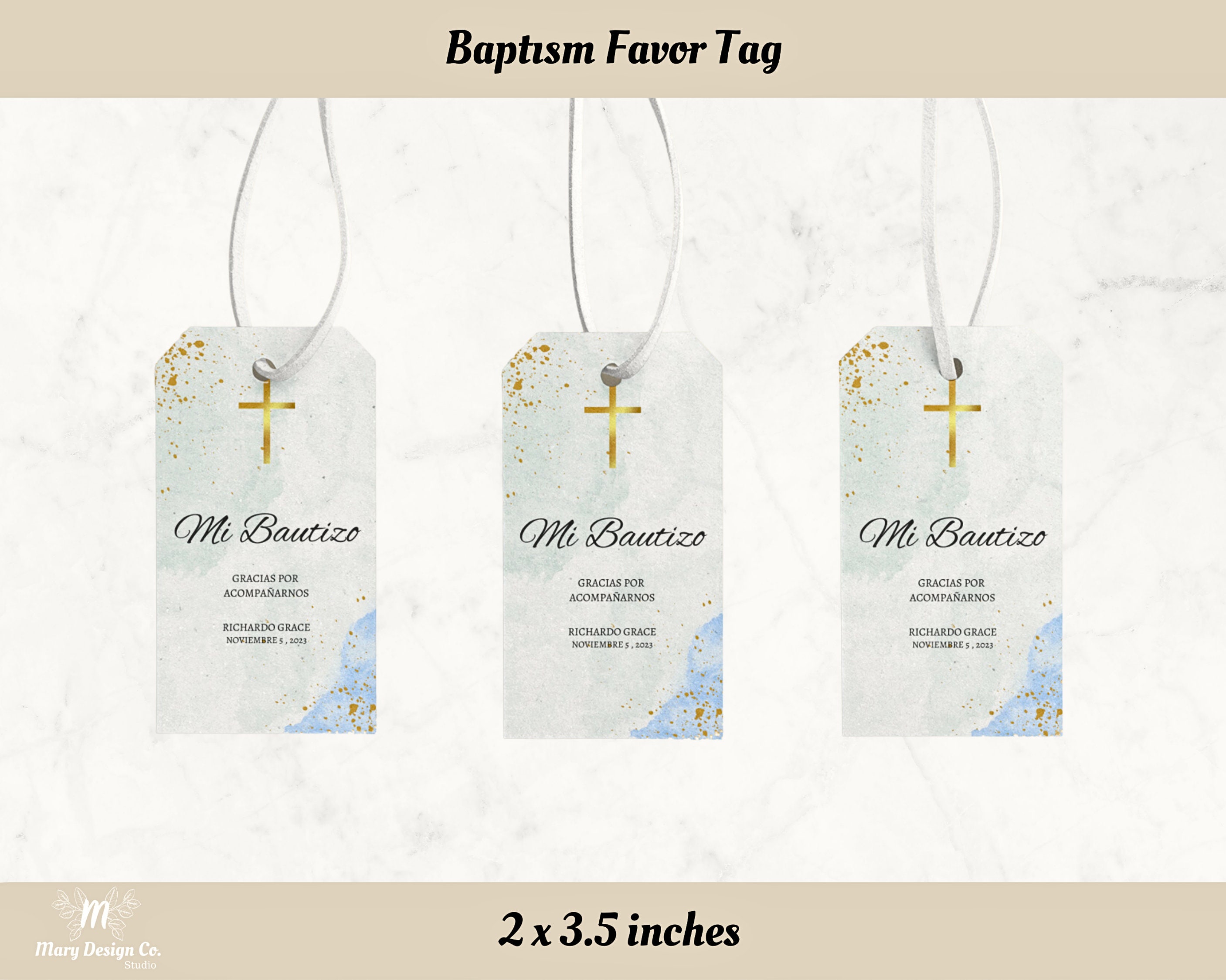 Mi Bautizo Stickers, Spanish Favor Tag Template, Boy Baptism Sticker ...