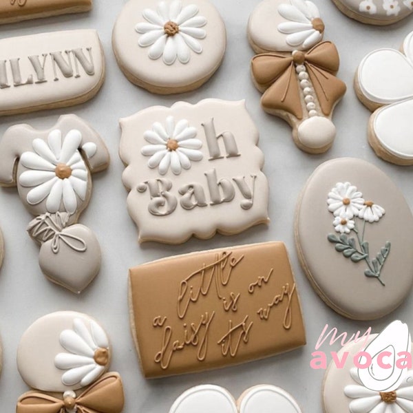 Baby Shower Cookie Cutters, Baby Shower Cookie Design, Flower Cookie Cutter, Cookie Mould for Biscuits, Fondant Cake Decorating