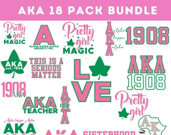 AKA, New Alpha Kappa Alpha Sorority svg, Cut Files, Large Greek Letters PNG ,Digital Download for Cricut + Silhouette (svg, dxf, png, jpg)