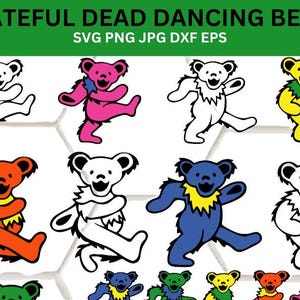 Grateful Dead SVG Bundle, Grateful Dead Png, Cricut, Clipart, Silhouette, Grateful Dead Cricut Shirt, Instant Download, Sublimation, Eps
