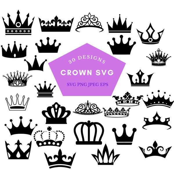 Royal Crown svg File, King Crown Svg, Queen Crown Svg, Princess Tiara Svg, King Crown svg, Queen Crown Svg, Princess Svg