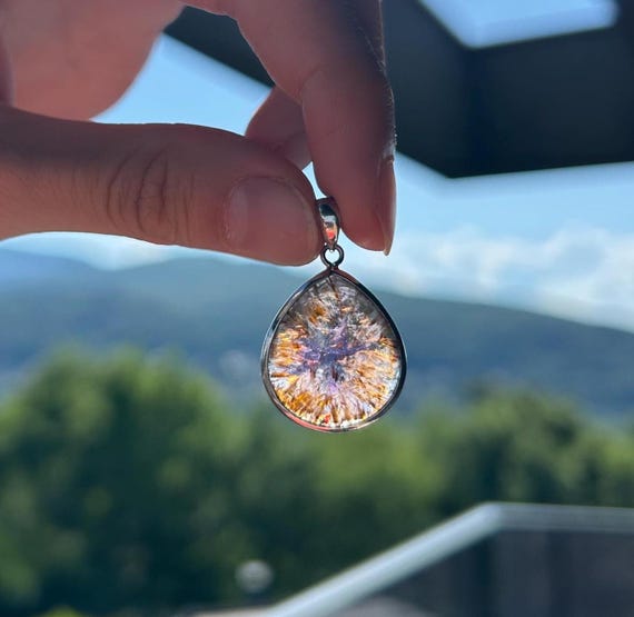 Trapiche Super Seven Crystal Silver Pendant