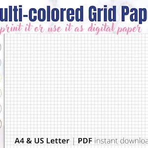 Graph paper set, grid digital paper bundle, a4 grid paper, letter grid paper, a4 grid notebook paper, goodnotes paper, printable PDF