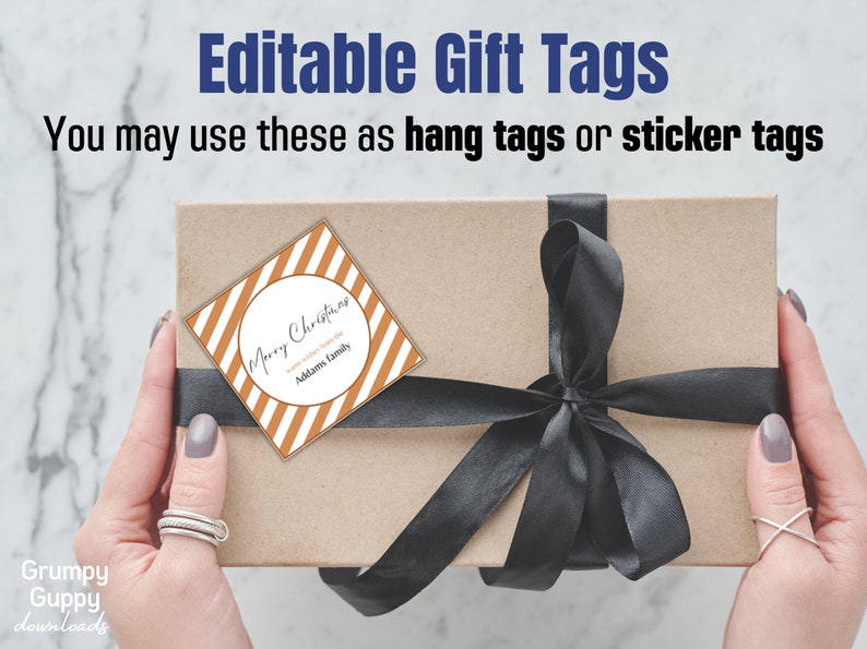 Editable Gift Tags Template Printables Christmas Gift Tags Etsy
