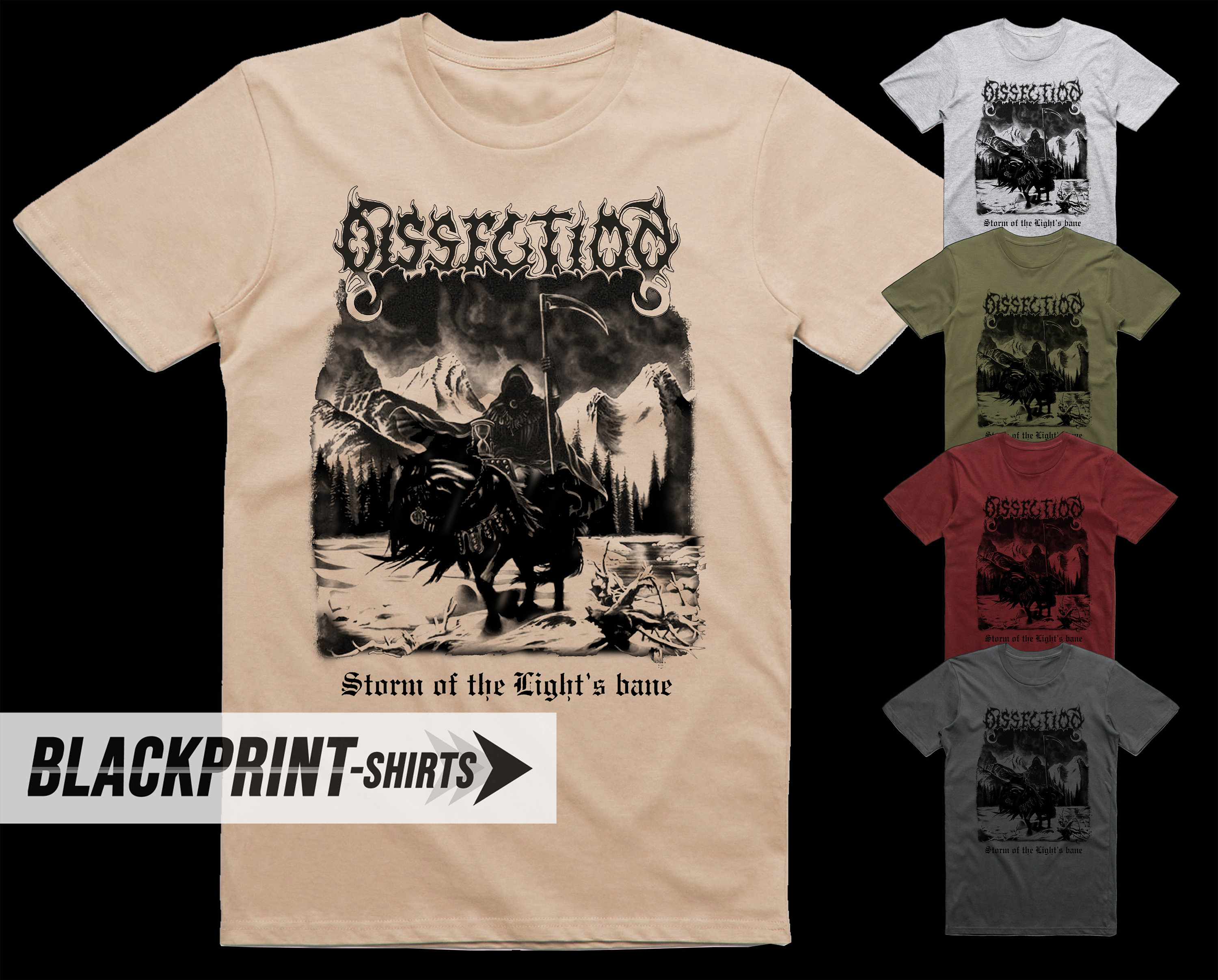 Dissection Storm of the Light's Bane V1 Album T Shirt 18 Etsy