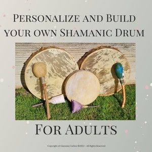 Custom Shaman Drum for Adults, Rawhide Deer Skin Drum, Sound Healing Instrument, Self Awareness, Self Expression, Unexplained Healing