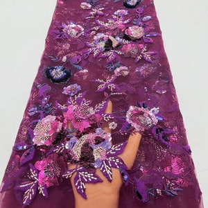 Fashion sequin floral lace fabric,beaded fabric,lace fabric,mesh fabric,clothing fabric,tulle fabric