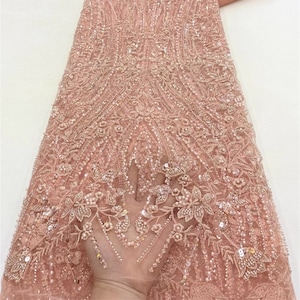 High Quality 3D Beaded Floral Fabric,Glitter Fabric,DIY Dress Tulle Fabric,Wedding Evening dress Tulle,lace fabric