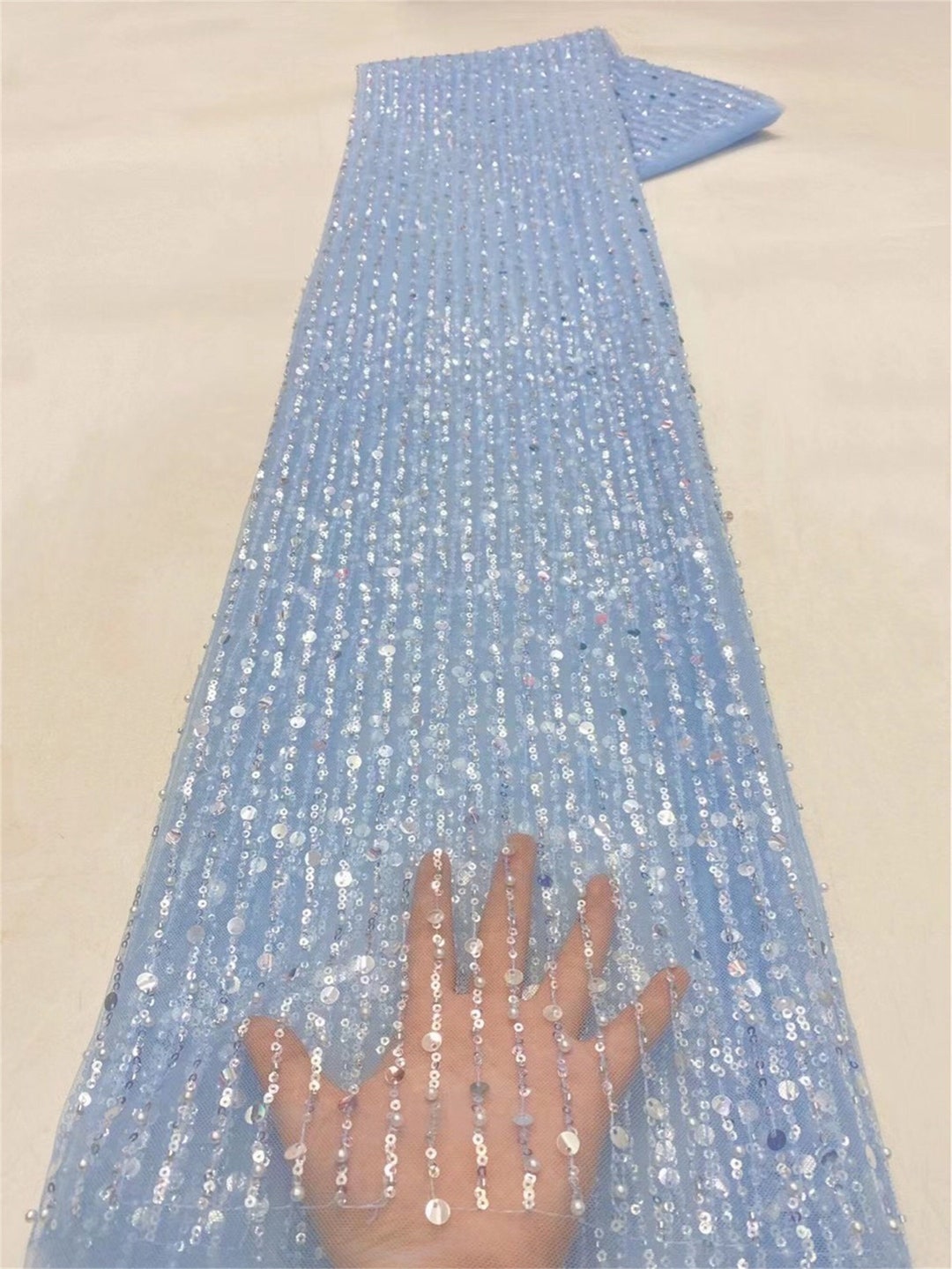 Glitter Sequin Tulle Fabric, Pearl Sequin Lace Fabric, DIY Dress Tulle