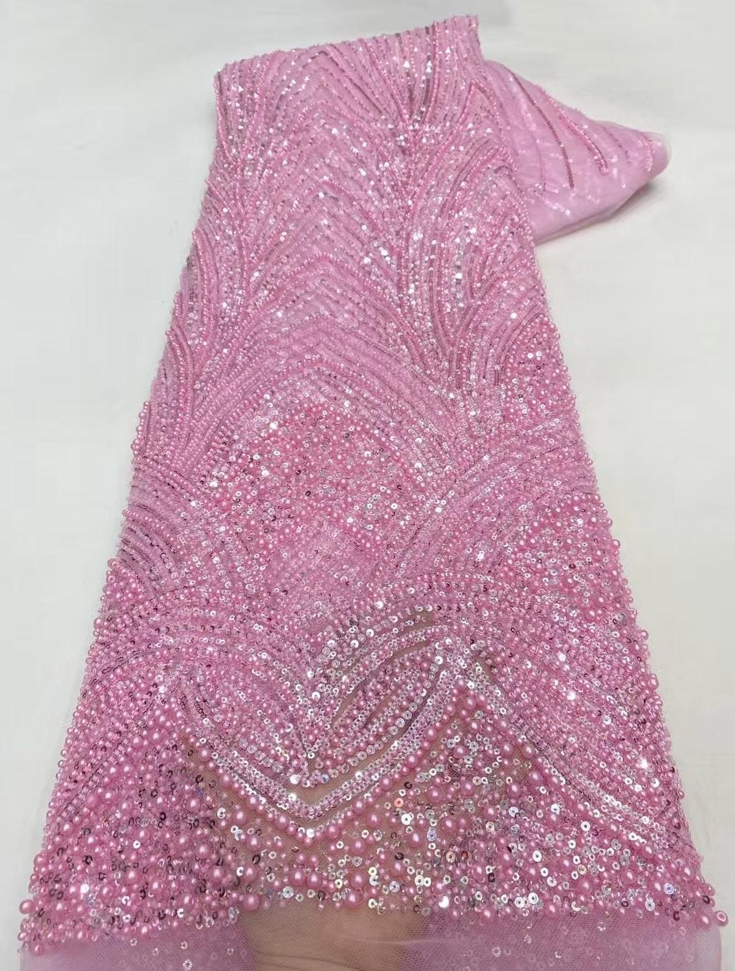 beaded dresses made in india Beaded Lace Dress by Georges Hobeika – Elilhaam main image 1