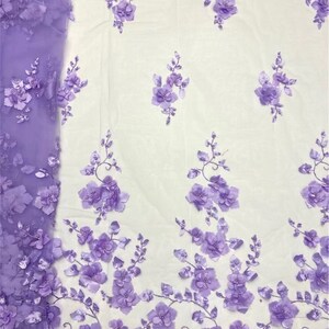 White floral tulle fabric, pearl floral lace fabric, suitable for dresses, bridal veil fabric, lace mesh image 6