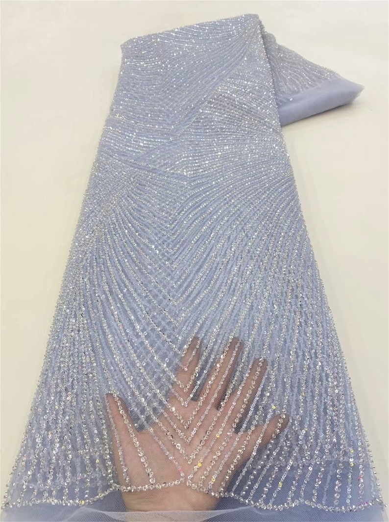 Wedding Sequin Tulle Fabric, Beaded Tulle Fabric, Dress Fabric, Clothing Fabric, Lace Mesh, Lace