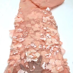 White floral tulle fabric, pearl floral lace fabric, suitable for dresses, bridal veil fabric, lace mesh image 10