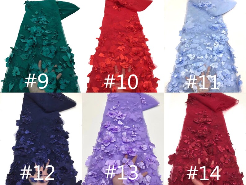 White floral tulle fabric, pearl floral lace fabric, suitable for dresses, bridal veil fabric, lace mesh image 5