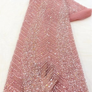 Luxus Perlen Mesh, Pailletten Kleiderstoff, Spitzenbesatz, DIY Kleiderstoff Verkauf lose Lager