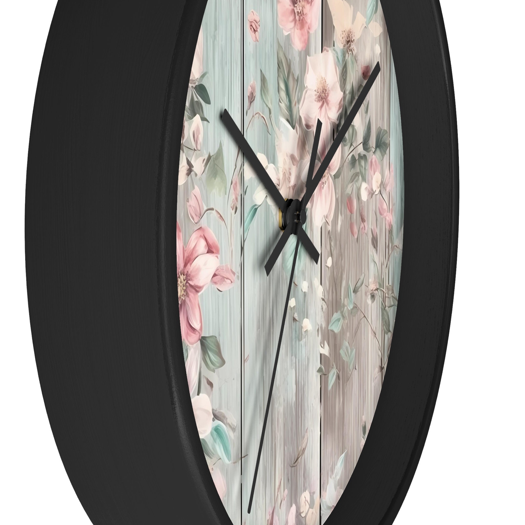 Country Cottage Wall Clock Silent Wall Clock Unique Clock Etsy