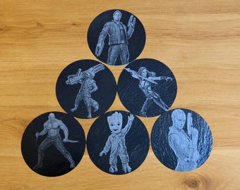Guardians of the Galaxy - inspired character slate coasters - choice of 6