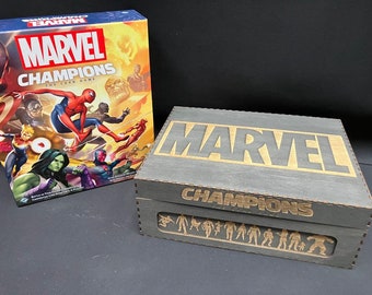 Marvel Champions - Triple Storage Box with optional extender - Sleeved