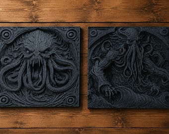 Cthulhu Slate Coasters - 100mm x 100mm